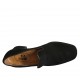 Woman's mocassin in black suede heel 6