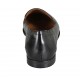 Mocasino a punta para mujer con elasticos en piel negra tacon 1 - Tallas disponibles:  32, 33, 34, 43, 44, 45