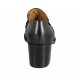 Mocasino para mujer en piel y piel imprimida negra tacon 6 - Tallas disponibles:  32, 33, 34, 42, 43, 44, 45, 46