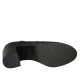 Mocasino para mujer en piel y piel imprimida negra tacon 6 - Tallas disponibles:  32, 33, 34, 42, 43, 44, 45, 46