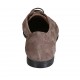 Chaussure derby à lacets avec elastiques pour femmes en daim taupe talon 1 - Pointures disponibles:  32, 33, 34, 42, 43, 44, 45