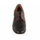Woman's laced derby shoe in taupe suede and brown leather heel 6 - Available sizes:  32, 33, 34, 42, 43, 44, 45, 46