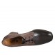 Damenderbyschuh mit Schnürsenkeln aus taupefarbenem Wildleder und braunem Leder Absatz 6 - Verfügbare Größen:  32, 33, 34, 42, 43, 44, 45, 46