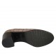 Mocassino da donna in pelle e pelle stampata beige tacco 6 - Misure disponibili: 33, 34, 42, 43, 44, 45, 46