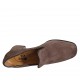 Mocasino para mujer en gamuza gris pardo tacon 6 - Tallas disponibles:  32, 33, 34, 42, 43, 44, 45, 46