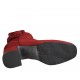 Damenstiefelette mit Rei?verschluss und Schnalle aus rotem Wildleder Absatz 6 - Verfügbare Größen:  32, 34, 42, 43, 44, 45