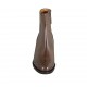Stivaletto da donna con cerniera in pelle marrone chiaro tacco 6 - Misure disponibili: 33, 34, 42, 43, 44, 45