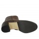 Botin para mujer con cremallera en piel marron claro tacon 6 - Tallas disponibles:  33, 34, 42, 43, 44, 45