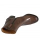 Stivaletto da donna con cerniera in pelle marrone chiaro tacco 6 - Misure disponibili: 33, 34, 42, 43, 44, 45