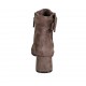 Stivaletto da donna con cerniera e fibbia in camoscio taupe tacco 6 - Misure disponibili: 32, 33, 34, 43, 44, 45