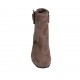 Stivaletto da donna con cerniera e fibbia in camoscio taupe tacco 6 - Misure disponibili: 32, 33, 34, 43, 44, 45