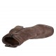 Stivaletto da donna con cerniera e fibbia in camoscio taupe tacco 6 - Misure disponibili: 32, 33, 34, 43, 44, 45