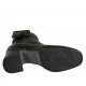 Bottines pour femmes avec boucle et fermeture éclair en cuir noir talon 6 - Pointures disponibles:  32, 33, 34, 42, 43, 44, 45