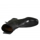 Woman's ankle boot with buckle and zipper in black leather heel 6 - Available sizes:  32, 33, 34, 42, 43, 44, 45