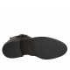 Stivaletto da donna con fibbia e cerniera in pelle marrone scuro tacco 2 - Misure disponibili: 33, 43, 44, 45