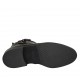 Stivaletto da donna con fibbia e cerniera in pelle nera tacco 2 - Misure disponibili: 33, 34, 42, 43, 44, 45