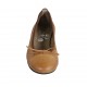 Bailarina para mujer en piel brun claro con moño y puntera tacon 2 - Tallas disponibles:  42, 43, 44, 45