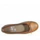 Ballerinaschuh für Damen aus hellbraunem Leder mit Schleife und Kappe Absatz 2 - Verfügbare Größen:  42, 43, 44, 45