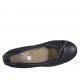Ballerinaschuh für Damen aus blauem Leder mit Schleife und Kappe Absatz 2 - Verfügbare Größen:  33, 34, 42, 43, 44, 45