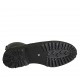 Woman's laced boot with zipper in black leather heel 3 - Available sizes:  43, 44