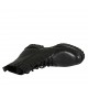 Woman's laced boot with zipper in black leather heel 3 - Available sizes:  43, 44