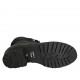 Woman's laced boot with zippers and captoe in black leather heel 4 - Available sizes:  43, 44