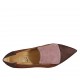 Zapato cerrado para mujer con elasticos en gamuza brun claro, rosa y gris pardo tacon 5 - Tallas disponibles:  32, 34, 42, 43, 44, 45