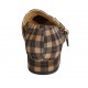 Escarpin pour femmes en daim écossais beige et marron avec boucle talon 2 - Pointures disponibles:  33, 34, 42, 43, 44