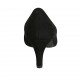 Zapato de salon a punta para mujer en gamuza negra tacon 6 - Tallas disponibles:  31, 32, 33, 34, 42, 43, 44, 46, 47
