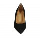 Woman's pointy pump in black suede heel 6