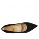 Zapato de salon a punta para mujer en gamuza negra tacon 6 - Tallas disponibles:  31, 32, 33, 34, 42, 43, 44, 46, 47