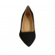 Decolté accollata a punta da donna in camoscio nero tacco 5 - Misure disponibili: 31, 33, 34, 43, 44, 45, 46, 47
