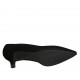 Decolté accollata a punta da donna in camoscio nero tacco 5 - Misure disponibili: 31, 33, 34, 43, 44, 45, 46, 47