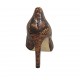 Women's pump shoe in brown printed leather heel 9 - Available sizes:  31, 32, 33, 34, 42, 43, 45, 46, 47