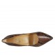 Women's pump shoe in brown printed leather heel 9