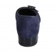 Woman's pump shoe with buckle in blue suede and patent leather heel 2 - Available sizes:  33, 34, 42, 43, 44, 46