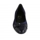 Pumpschuh für Damen mit Schnalle aus blauem Wild- und Lackleder Absatz 2 - Verfügbare Größen:  33, 34, 42, 43, 44, 46