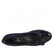 Pumpschuh für Damen mit Schnalle aus blauem Wild- und Lackleder Absatz 2 - Verfügbare Größen:  33, 34, 42, 43, 44, 46