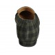 Woman's pointy loafer in plaid green and black suede heel 1 - Available sizes:  33, 34, 42, 43, 44, 45