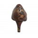 Zapato de salon para mujer en piel estampada marron tacon 6 - Tallas disponibles:  31, 43, 44, 45, 46, 47
