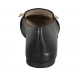 Woman's mocassin with buckle in black leather heel 1 - Available sizes:  33, 34, 43, 46