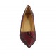 Zapato de salon para mujer en piel estampada roja y negra tacon 5 - Tallas disponibles:  31, 33, 42, 43, 44, 45, 46