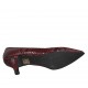 Zapato de salon para mujer en piel estampada roja y negra tacon 5 - Tallas disponibles:  31, 33, 42, 43, 44, 45, 46