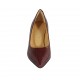 Decolté da donna in pelle stampata bordeaux tacco 6 - Misure disponibili: 31, 32, 33, 34, 42, 43, 44, 45, 46, 47