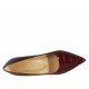 Decolté da donna in pelle stampata bordeaux tacco 6 - Misure disponibili: 31, 32, 33, 34, 42, 43, 44, 45, 46, 47
