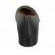 Woman's pump in black leather heel 3