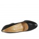 Escarpin pour femmes à bout arrondi en cuir noir talon 8 - Pointures disponibles:  32, 33, 34, 44, 45