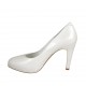 Zapato de salon con plataforma para mujer en piel de color marfil perlado tacon 9 - Tallas disponibles:  31, 32, 33, 45, 46