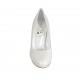 Zapato de salon con plataforma para mujer en piel de color marfil perlado tacon 9 - Tallas disponibles:  31, 32, 33, 45, 46