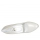 Woman's platform pump in pearled ivory leather heel 9 - Available sizes:  31, 32, 33, 45, 46